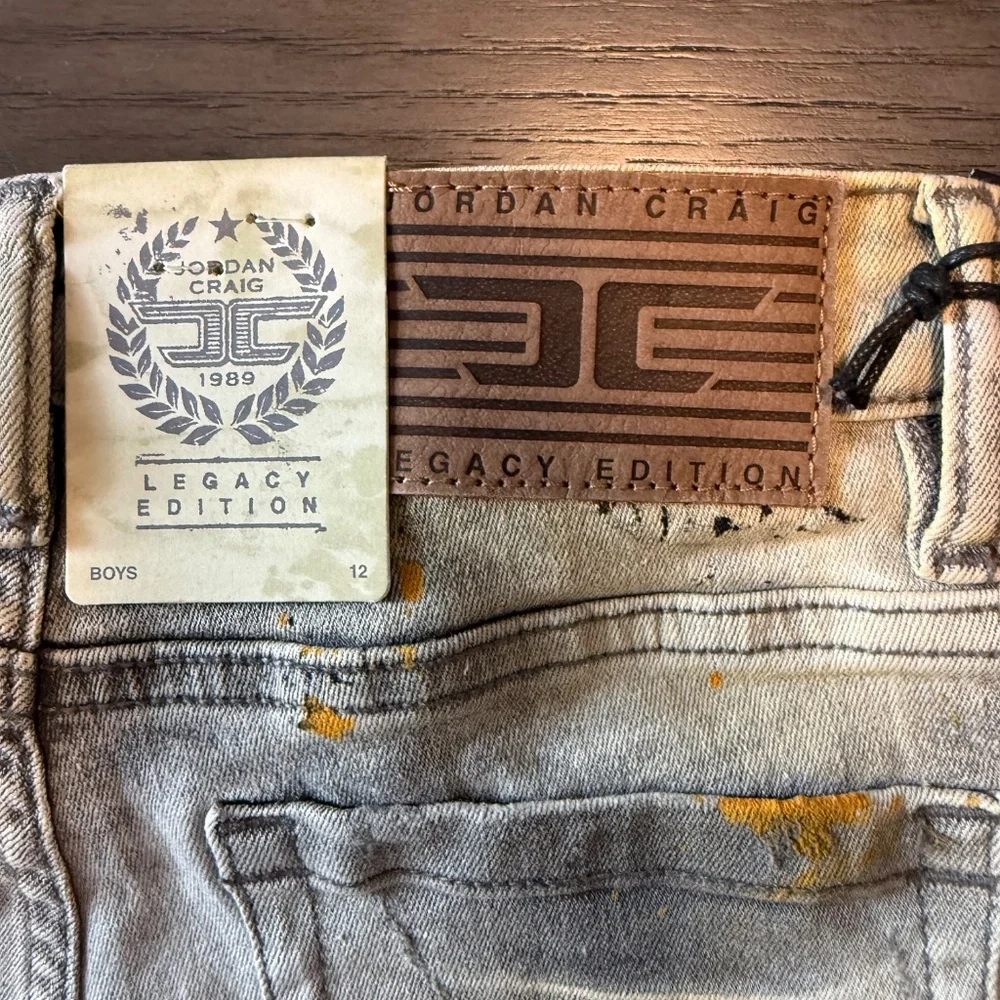Jordan Craig Kids Cement‎ Wash Denim Shorts Size 12